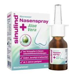 Sinulind spray nasal de água do mar + aloe vera, 20 ml