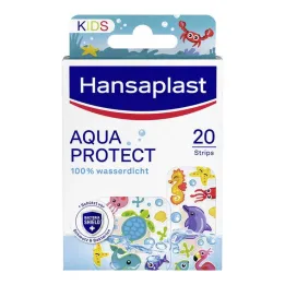 Tiras de gesso infantil Hansaplast Aqua Protect, 20 peças