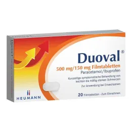 Duoval 500 mg / 150 mg comprimidos revestidos por película, 20 unidades
