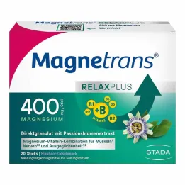 Magnetrans Relax + 400 mg de granulado em bastões de mirtilo, 20 unidades