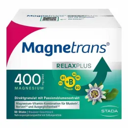 Magnettrans Relax + 400 mg granulado em bastões de mirtilo, 50 unidades