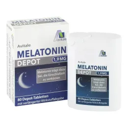 Comprimidos de depósito de melatonina 1,9 mg, 80 unidades