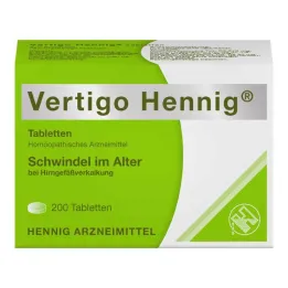 Comprimidos Vertigo Hennig, 200 unidades