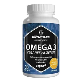 Cápsulas de óleo de algas veganas ômega-3 em altas doses, 30 peças