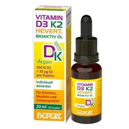 Óleo Bioativo Vitamina D3 K2 Hevert, 20 ml