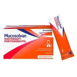 Sachês de porção de xarope para tosse Mucosolvan, 15x5 ml