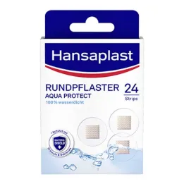 Hansaplast Aqua Protect gesso redondo, 24 peças