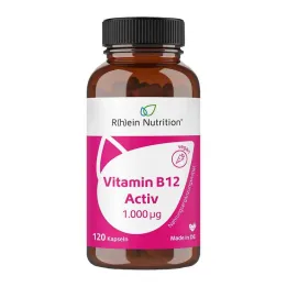 Vitamina B12 Activ 1000 µg dose alta + cápsulas veganas, 120 peças