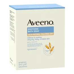 Aditivo de banho calmante Aveeno, 8X42 g