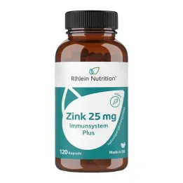 Zinco 25 mg Immune System Plus dose alta + cápsulas veganas, 120 unidades