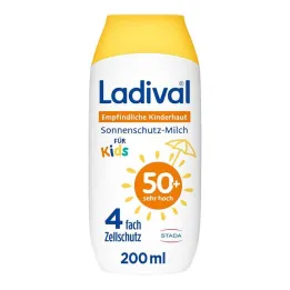 Leite para pele infantil sensível Ladival LSF 50+, 200 ml