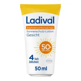 Loção facial para pele sensível Ladival LSF 50+, 50 ml
