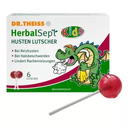 DR.THEISS Pirulitos para tosse HerbalSept Kids, 6 unidades