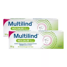 MULTILIND Pomada cicatrizante com nistatina e óxido de zinco, 2X50 g