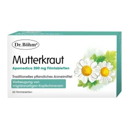 Böhm Feverfew Apomedica 200 mg comprimidos revestidos por película, 60 unidades
