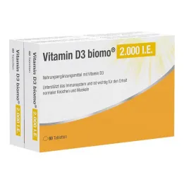 Vitamina D3 Biomo 2.000 UI comprimidos, 120 unidades