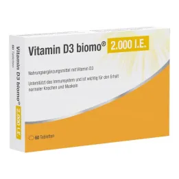 Vitamina D3 Biomo 2.000 UI comprimidos, 60 unidades