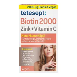 Comprimidos revestidos por película Tetesept Biotin 2000, 30 unidades