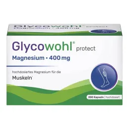 Glycowohl Magnésio 400 mg cápsulas veganas em altas doses, 200 unidades