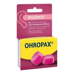 Tampões intra-auriculares de silicone Ohropax Silence, 6 peças