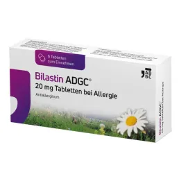 Bilastin ADGC comprimidos de 20 mg para alergias, 6 unidades