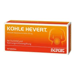 Comprimidos de carvão Hevert, 30 unidades