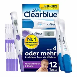 Pacote combinado de teste de ovulação e gravidez Clearblue, 12 unidades