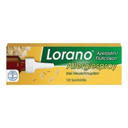 Spray de alergia Lorano Azelastine / Fluticasona para febre do feno, 23 g