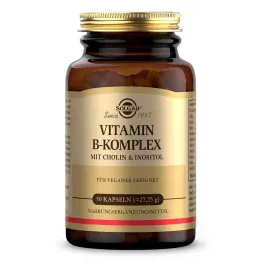 Cápsulas do complexo Solgar Vitamina B (50 peças)