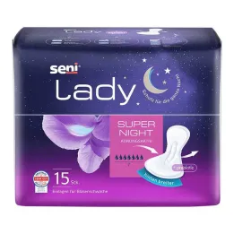 Almofada para incontinência Seni Lady super noite, 15 peças