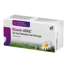 Comprimidos de Bilastina ADGC 20 mg para alergias, 100 comprimidos