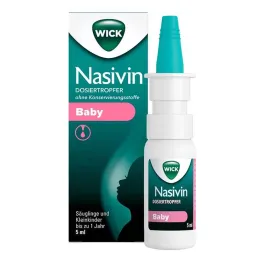 WICK Conta-gotas de dosagem de Nasivin ok Baby 0,1 mg / ml Ntr, 5 ml