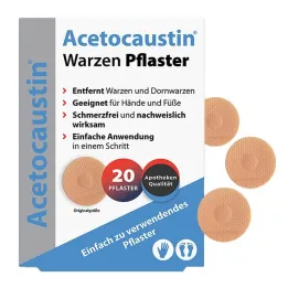 Emplastros para verrugas com acetocaustin, 20 peças