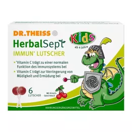 DR.THEISS HerbalSept Immun Lollipops Kids D NEM 6 unidades de doces, 6 unidades