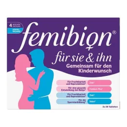 Femibion para ela &amp; comprimidos para ele, 2x28 unidades