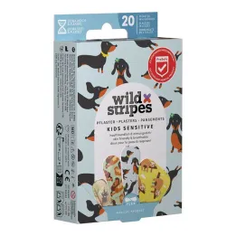 Wild Stripes Kids emplastros Animal Fun sensíveis, 20 unidades