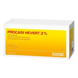 Procaína Hevert solução injetável a 2%, ampolas, 100x2 ml
