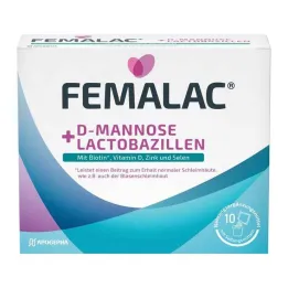 Femalac D-Mannose + pó de Lactobacillus para H.e.L.z.E., 10 unid