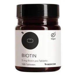 Biotina 5 mg de biotina por comprimido, 120 unidades