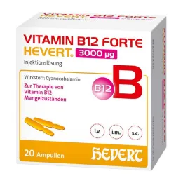 Vitamina B12 Forte Hevert 3000 µg solução injetável ampola, 20x2 ml