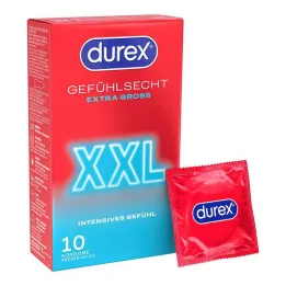 Preservativos Durex Feeling Real XXL , 10 unidades