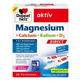 Doppelherz Magnésio + Cálcio + Potássio + D3 Pellets Diretos, 20 unid