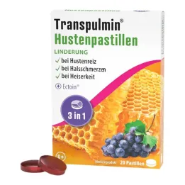 Pastilhas para tosse Transpulmin, 20 unidades