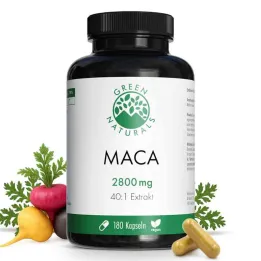 Green Naturals® Maca 2800 mg em altas doses 40:1 cápsulas veganas (180 peças)