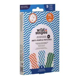 Adesivos anti-espinhas Wild Stripes XL transparentes, 9 unidades