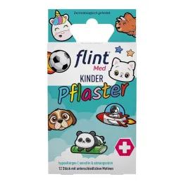 Pensos infantis Flint Med 13x22mm sensor hipoalergênico, 12 unid