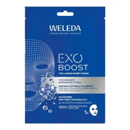 Weleda Exo Boost Máscara em folha de colágeno genciana azul, 20 ml