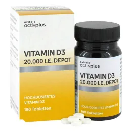 Comprimidos de depósito Activplus Vitamin D3 20.000 UI (180 peças)