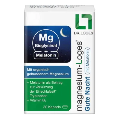 Loges de Magnésio Boa Noite com Cápsulas de Melatonina, 30 unid