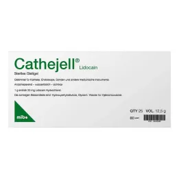 Lubrificante estéril Cathejell Lidocaína Zhs 12,5 g, 25 unid